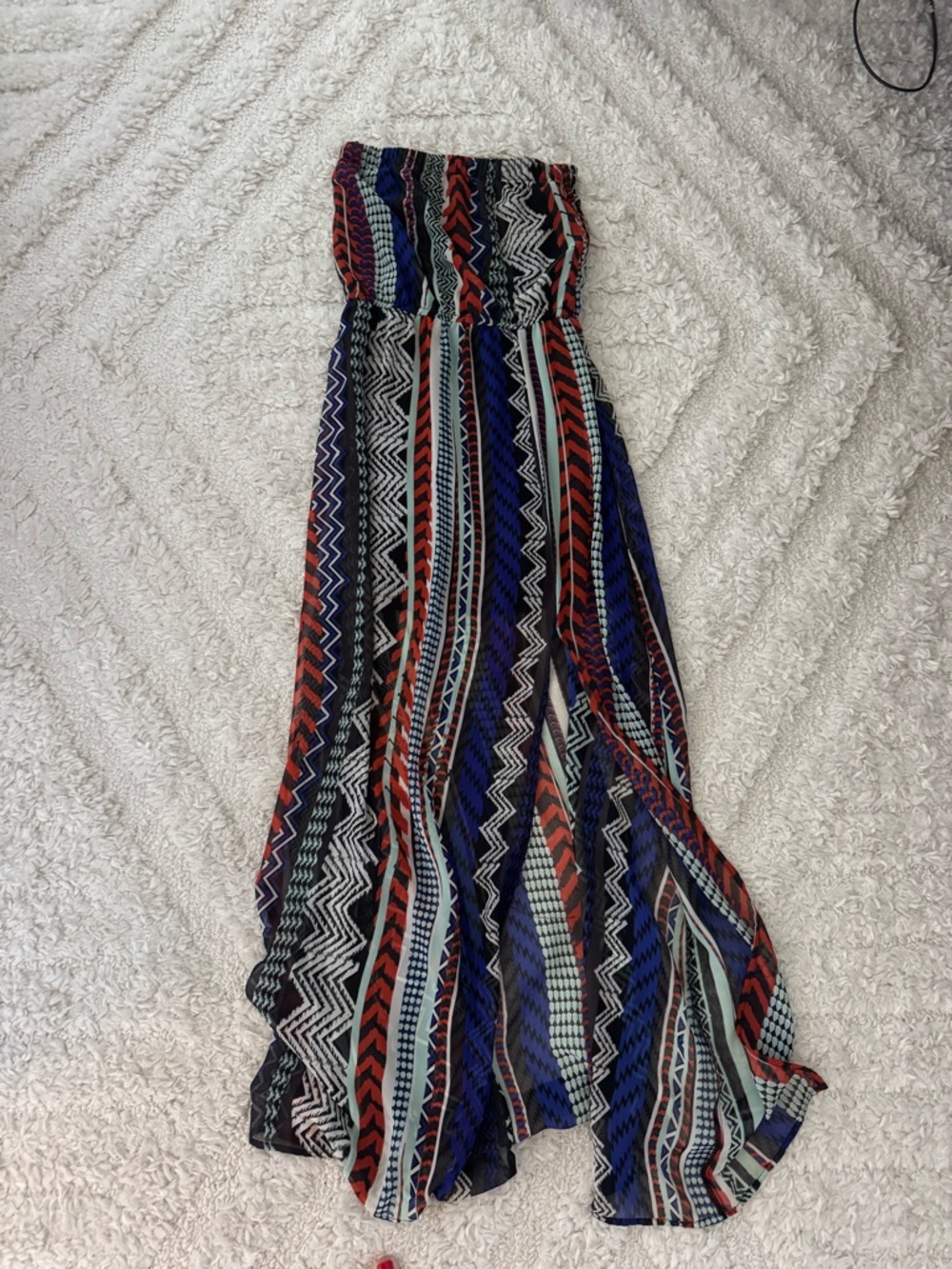 Bar III Strapless Maxi Dress in Navy, Red, Black and Cream